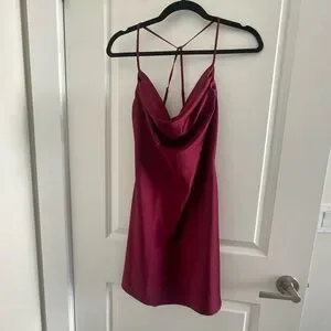 dynamite burgundy dress Nadine Merabi Diane Burgundy Dress 6
